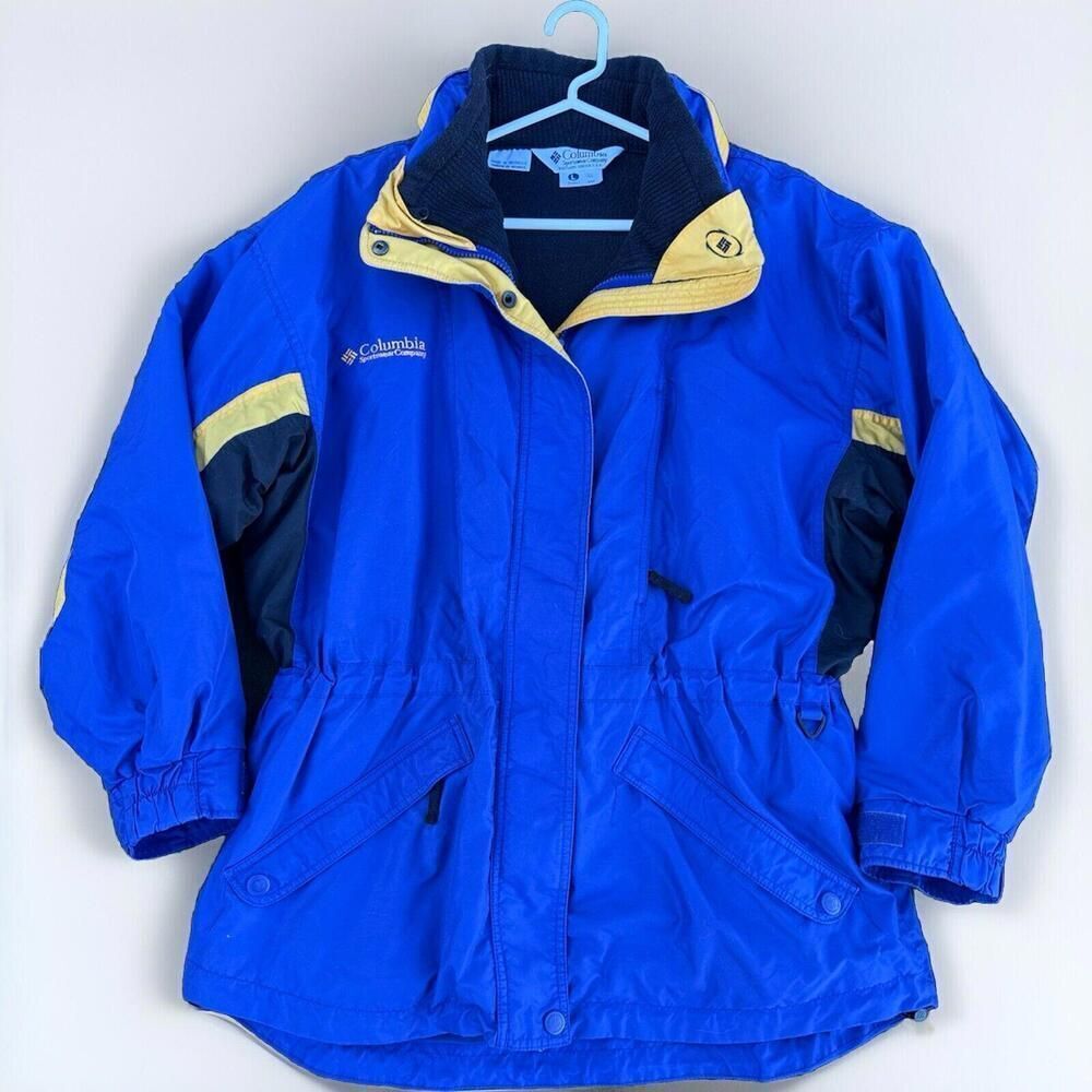 Vintage COLUMBIA interchange ski jacket 2 in 1 sz L womens blue